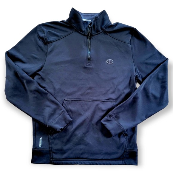 Champion Performance Black Quarter Zip Duoforld Warm Ctrl Sweatshirt Size SMALL - Picture 1 of 5